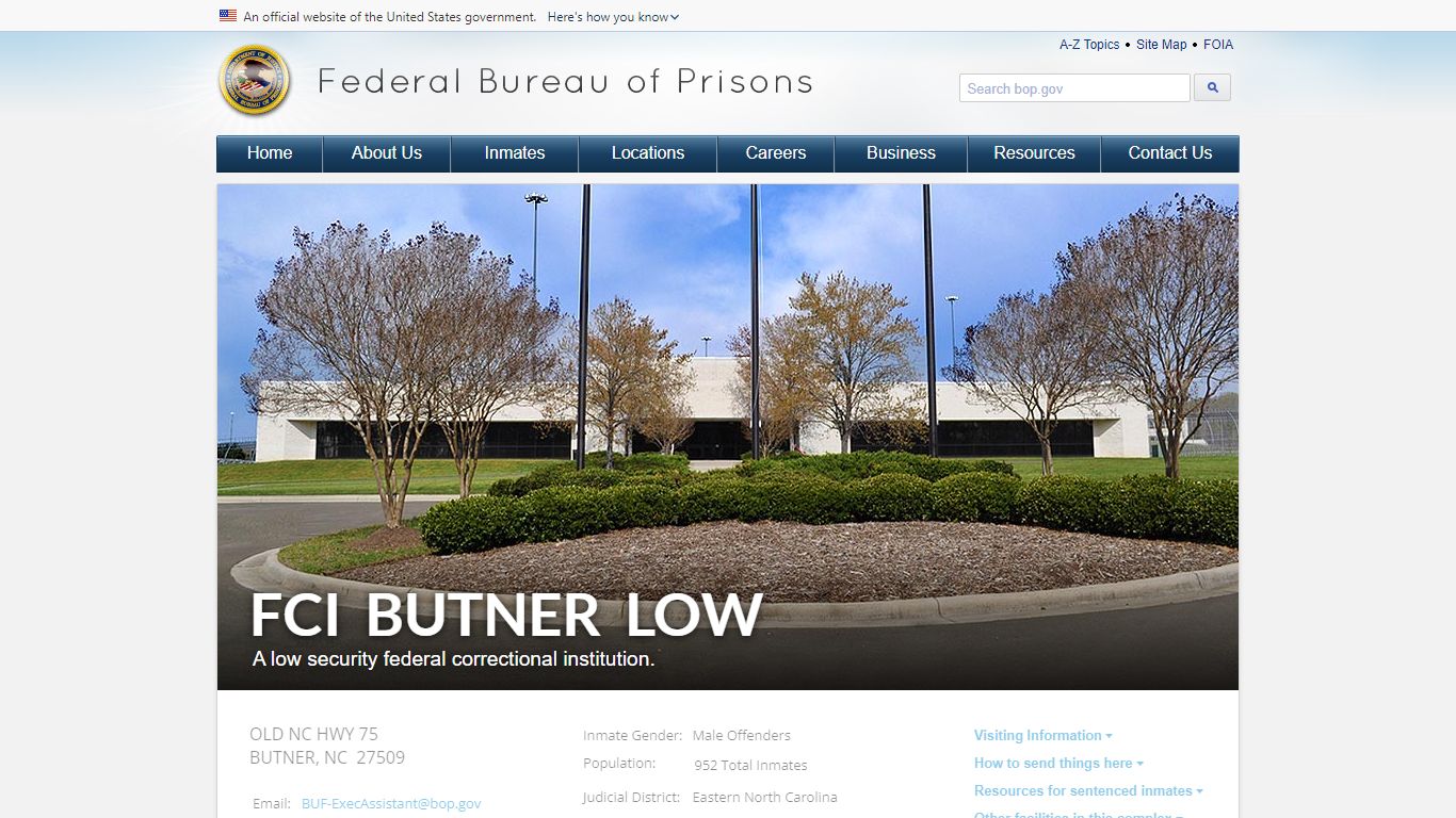 FCI Butner Low - Federal Bureau of Prisons