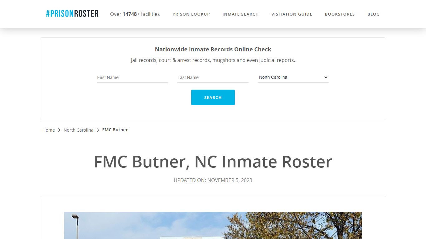 FMC Butner, NC Inmate Roster - Prisonroster